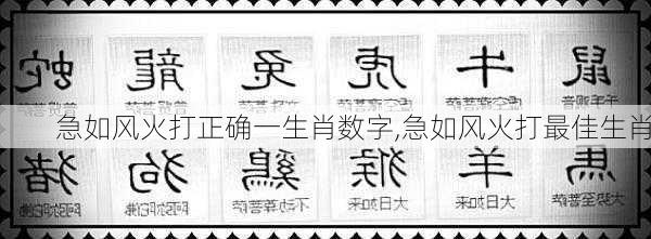 急如风火打正确一生肖数字,急如风火打最佳生肖