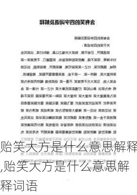 贻笑大方是什么意思解释,贻笑大方是什么意思解释词语