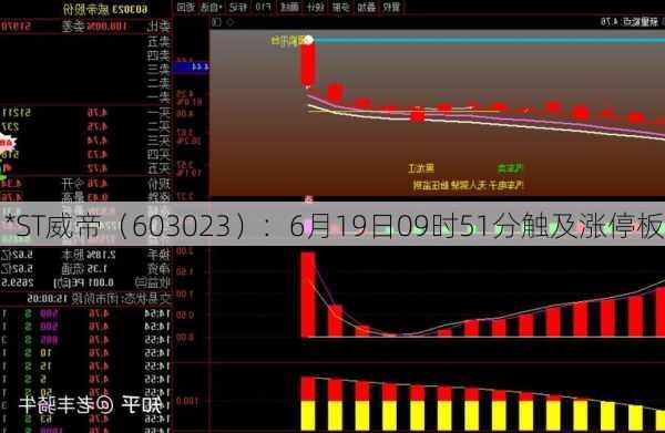 *ST威帝（603023）：6月19日09时51分触及涨停板