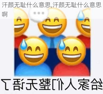 汗颜无耻什么意思,汗颜无耻什么意思啊