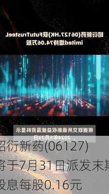 昭衍新药(06127)将于7月31日派发末期股息每股0.16元