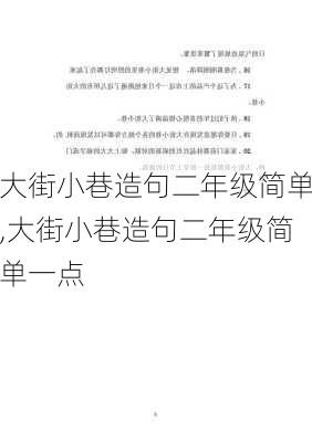 大街小巷造句二年级简单,大街小巷造句二年级简单一点