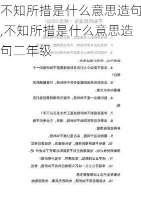 不知所措是什么意思造句,不知所措是什么意思造句二年级