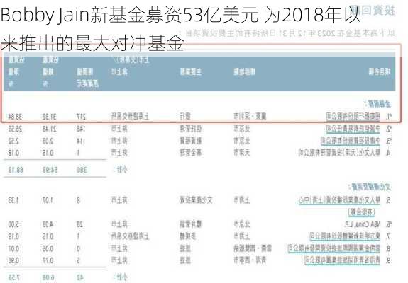 Bobby Jain新基金募资53亿美元 为2018年以来推出的最大对冲基金