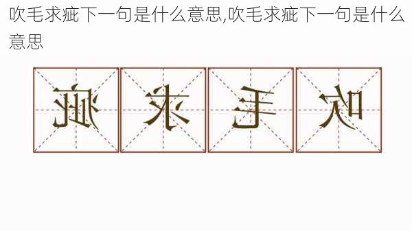 吹毛求疵下一句是什么意思,吹毛求疵下一句是什么意思