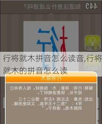 行将就木拼音怎么读音,行将就木的拼音怎么读