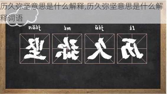 历久弥坚意思是什么解释,历久弥坚意思是什么解释词语