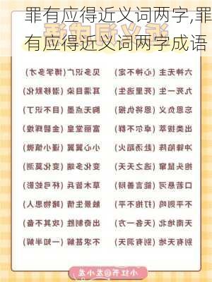 罪有应得近义词两字,罪有应得近义词两字成语