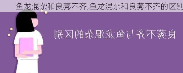 鱼龙混杂和良莠不齐,鱼龙混杂和良莠不齐的区别