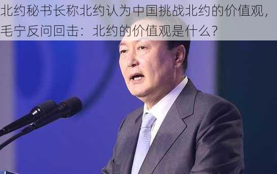 北约秘书长称北约认为中国挑战北约的价值观，毛宁反问回击：北约的价值观是什么？