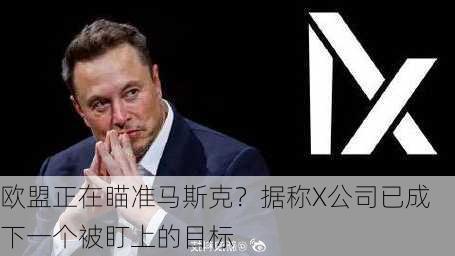 欧盟正在瞄准马斯克？据称X公司已成下一个被盯上的目标