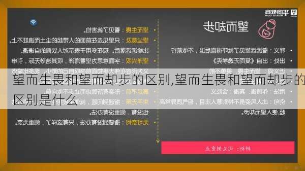 望而生畏和望而却步的区别,望而生畏和望而却步的区别是什么