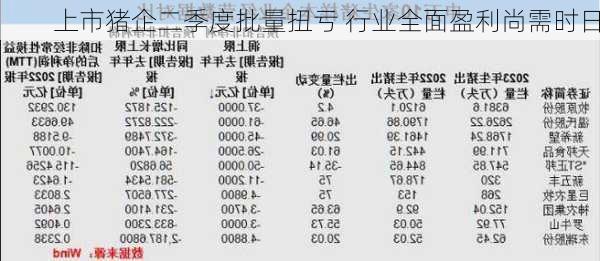 上市猪企二季度批量扭亏 行业全面盈利尚需时日