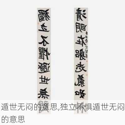 遁世无闷的意思,独立不惧遁世无闷的意思