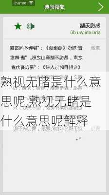 熟视无睹是什么意思呢,熟视无睹是什么意思呢解释