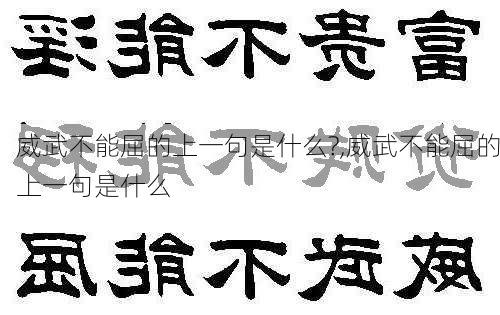 威武不能屈的上一句是什么?,威武不能屈的上一句是什么