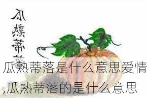 瓜熟蒂落是什么意思爱情,瓜熟蒂落的是什么意思