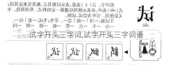 试字开头三字词,试字开头三字词语