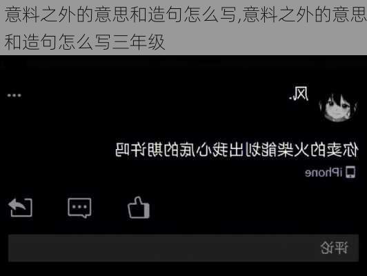 意料之外的意思和造句怎么写,意料之外的意思和造句怎么写三年级