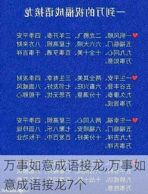 万事如意成语接龙,万事如意成语接龙7个