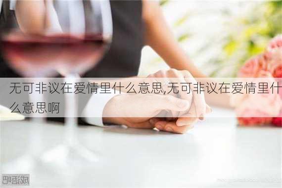 无可非议在爱情里什么意思,无可非议在爱情里什么意思啊