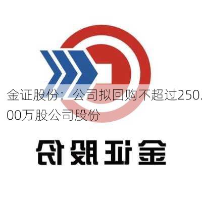 金证股份：公司拟回购不超过250.00万股公司股份