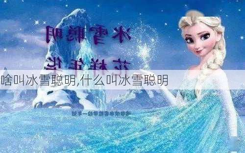 啥叫冰雪聪明,什么叫冰雪聪明