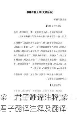 梁上君子翻译注释,梁上君子翻译注释及翻译