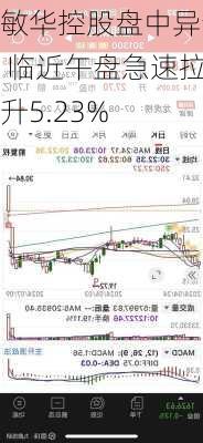 敏华控股盘中异动 临近午盘急速拉升5.23%