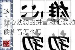 雄心勃勃的拼音,雄心勃勃的拼音怎么写