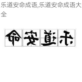 乐道安命成语,乐道安命成语大全