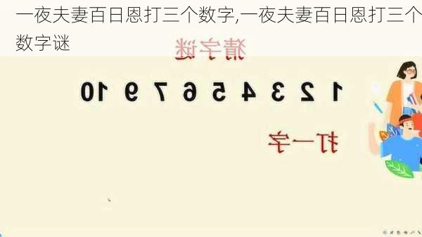 一夜夫妻百日恩打三个数字,一夜夫妻百日恩打三个数字谜