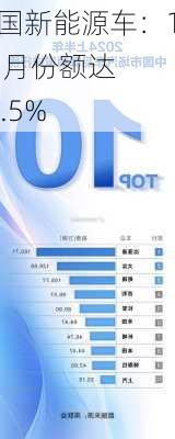 中国新能源车：1-6 月份额达 64.5%