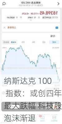 纳斯达克 100 指数：或创四年最大跌幅 科技股泡沫渐退