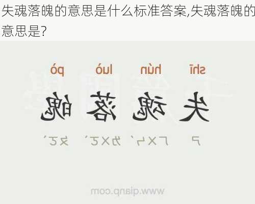 失魂落魄的意思是什么标准答案,失魂落魄的意思是?