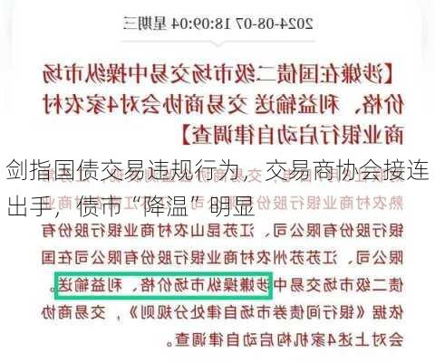 剑指国债交易违规行为，交易商协会接连出手，债市“降温”明显