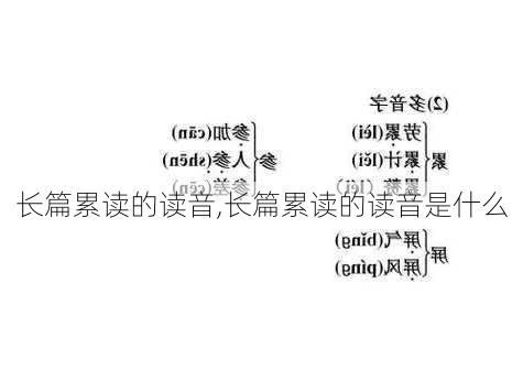 长篇累读的读音,长篇累读的读音是什么