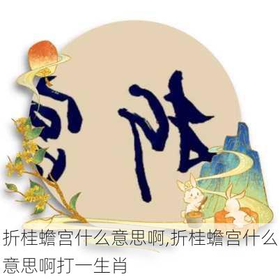 折桂蟾宫什么意思啊,折桂蟾宫什么意思啊打一生肖