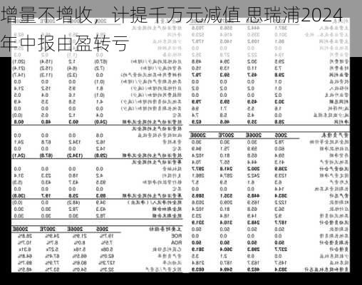 增量不增收，计提千万元减值 思瑞浦2024年中报由盈转亏