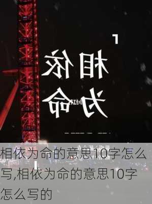 相依为命的意思10字怎么写,相依为命的意思10字怎么写的