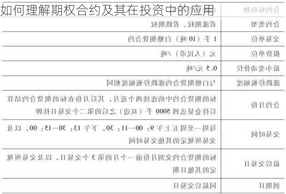 如何理解期权合约及其在投资中的应用