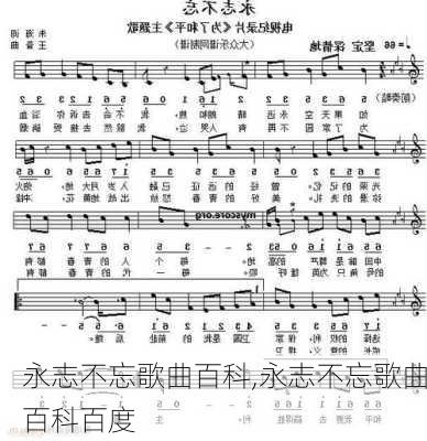 永志不忘歌曲百科,永志不忘歌曲百科百度