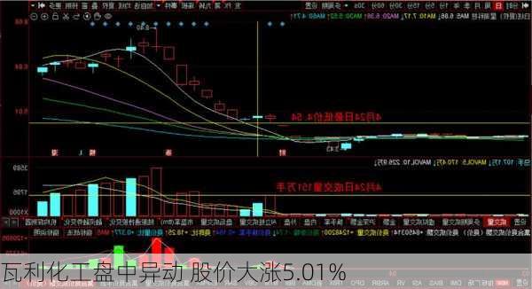 瓦利化工盘中异动 股价大涨5.01%