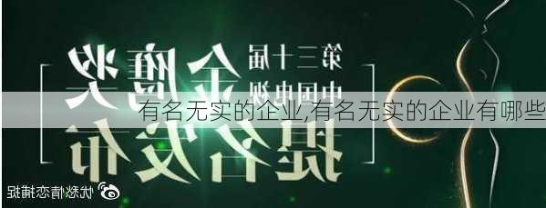 有名无实的企业,有名无实的企业有哪些