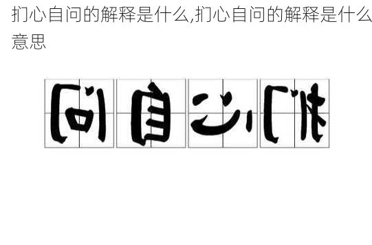 扪心自问的解释是什么,扪心自问的解释是什么意思