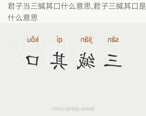 君子当三缄其口什么意思,君子三缄其口是什么意思