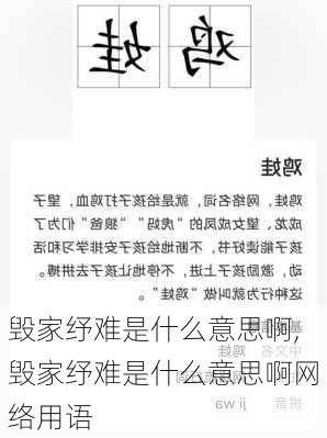 毁家纾难是什么意思啊,毁家纾难是什么意思啊网络用语