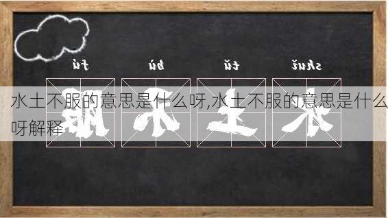 水土不服的意思是什么呀,水土不服的意思是什么呀解释