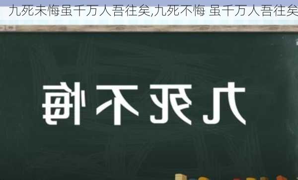 九死未悔虽千万人吾往矣,九死不悔 虽千万人吾往矣