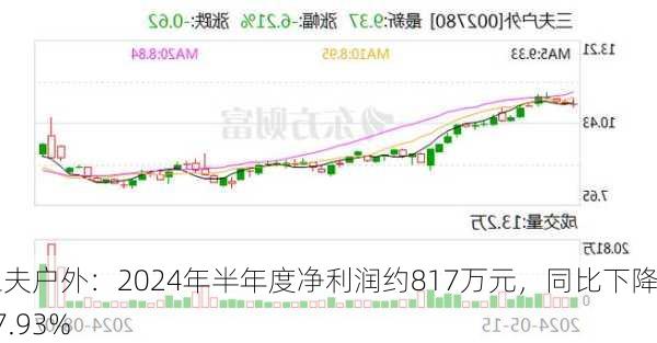 三夫户外：2024年半年度净利润约817万元，同比下降27.93%